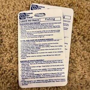 BSA: Leave No Trace Fishing Guidelines Cards